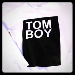 Ell and Emm Tom Boy Sweater- White